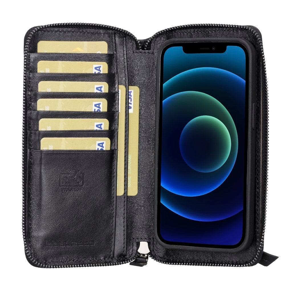 Detachable Leather Zipper Wallet Cases for Apple iPhone 13 Series