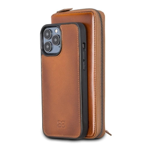 Detachable Leather Zipper Wallet Cases for Apple iPhone 13 Series